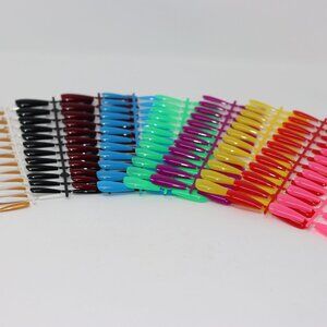 Multi Set Colorful Long Length Coffin Shape Press On Nails